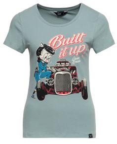 T-Shirt von Queen Kerosin - Built it Up / Rauch Grün