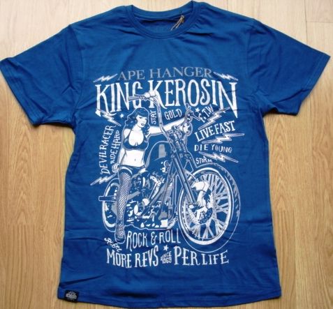King Kerosin Regular T-Shirt Blau / Ape Hanger