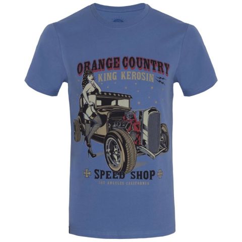 King Kerosin Regular T-Shirt Blau / Orange Country