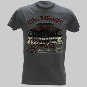 King Kerosin Vintage T-Shirt grey - Greaser