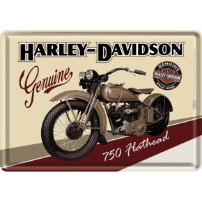 Blechpostkarte - Harley-Davidson Flathead