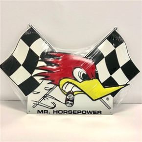 Vintage Steel Plate - Mr. Horsepower / Clay Smith Race Flag
