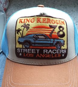 Trucker Cap von King Kerosin - Street Racers / Blau-beige