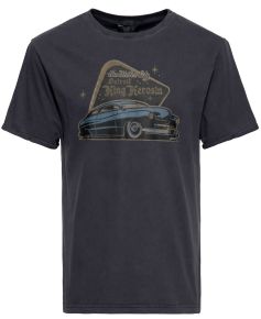 Oilwashed-Shirt von King Kerosin - Detroit Greaser / schwarz